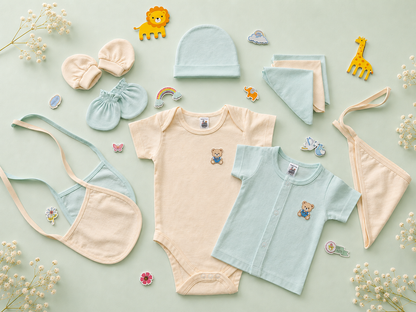Minty Bear Baby Essentials-11 pcs Knit