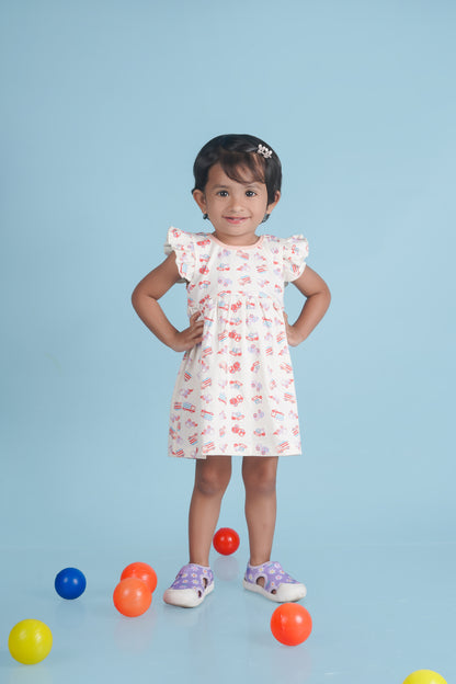 Frock With Frill Sleeves
