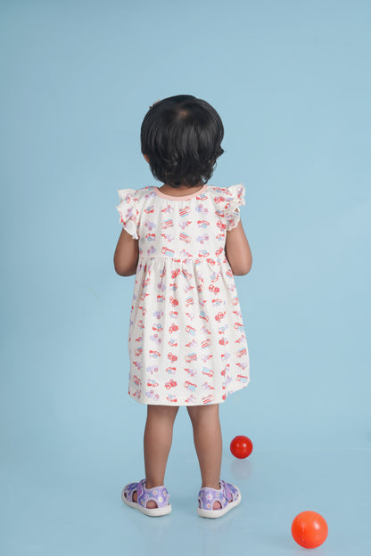 Frock With Frill Sleeves