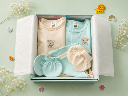 Minty Bear Baby Essentials-11 pcs Knit